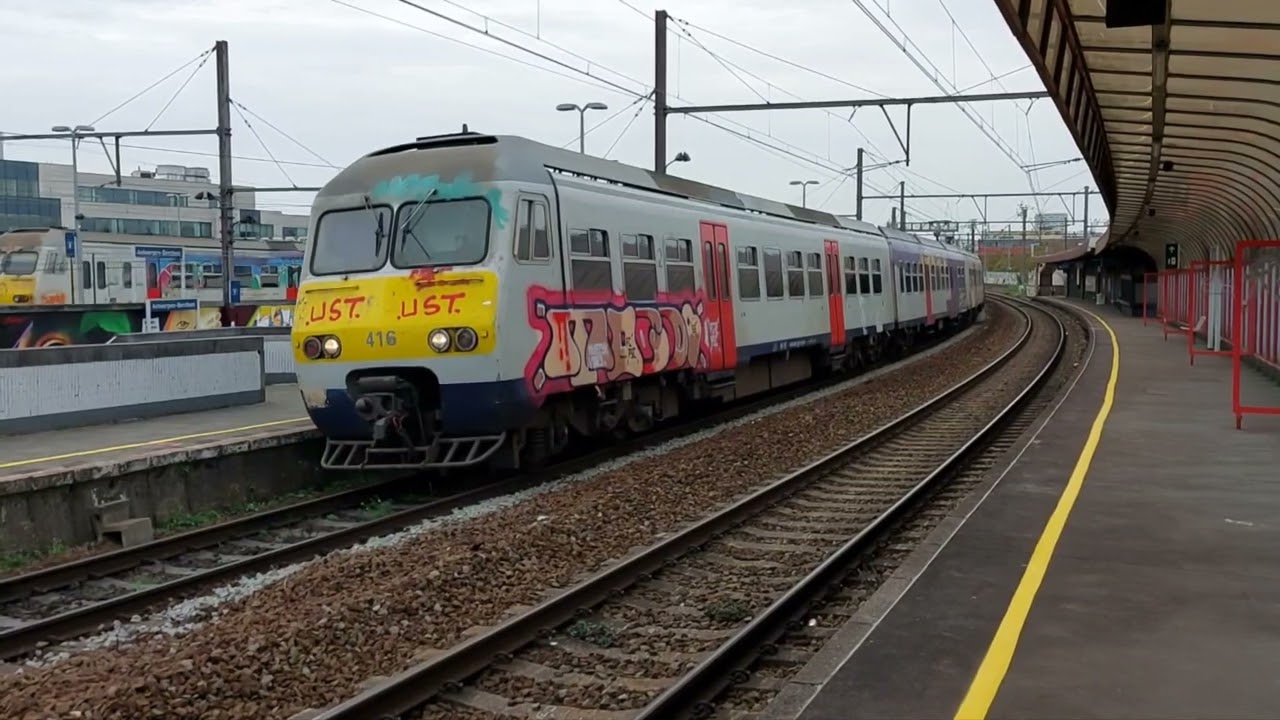 NMBS SNCB Trein Complicatie  Antwerpen Berchem) + speciale/mooie goederentrein opname's  13/10/2023