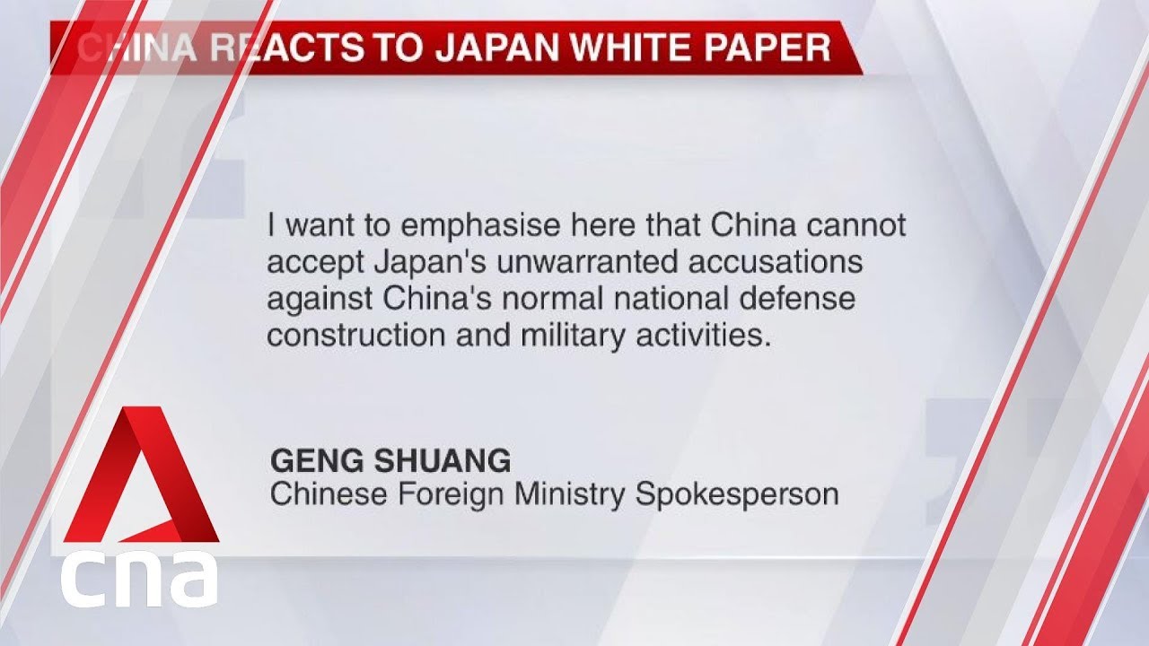 China 'will not accept unwarranted accusations' in Japan's defence white paper