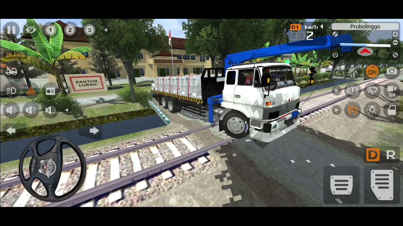 PERMAINAN TRUK GOPRAK CRANE ANGKUT BETON GORONG GORONG UNTUK SELOKAN - GAME BUS SIMULATOR INDONESIA 