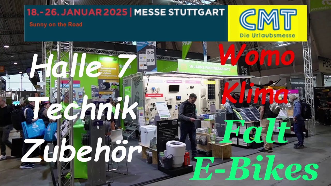 CMT 2025 Stuttgart / unglaubliche Auswahl Technik Zubehör / Klima Glasfenster coole Falt E-Bikes