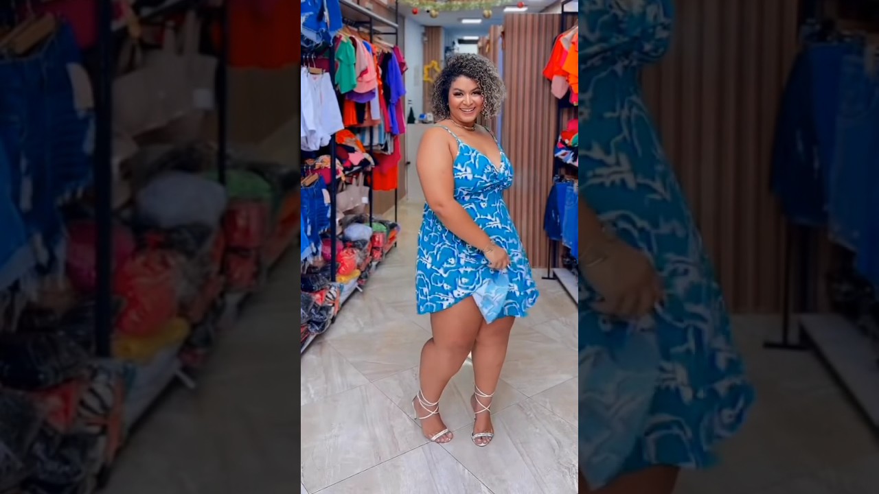 Blue 💙 circular mini dress #plussize #fashion #plussized