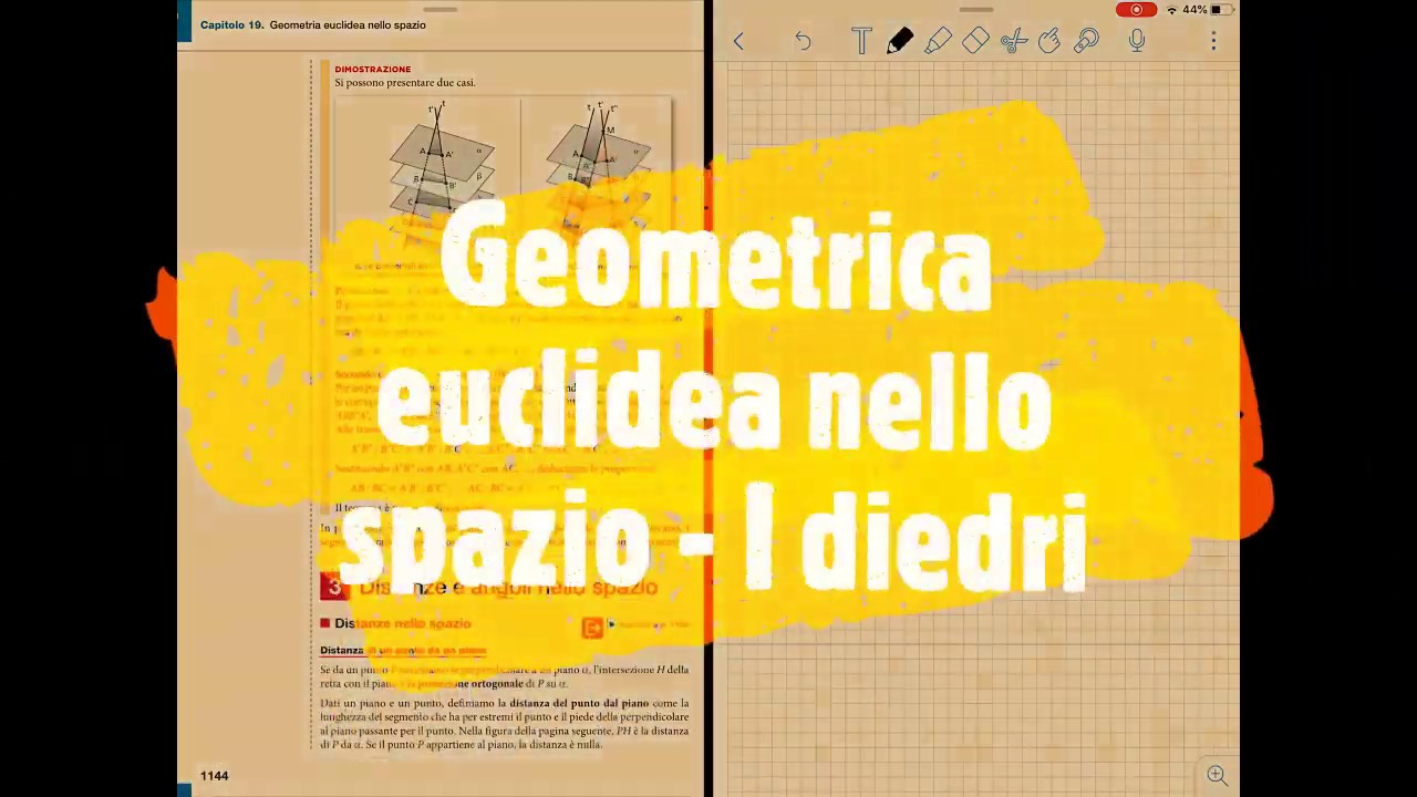 Geometria euclidea nello spazio -  I diedri