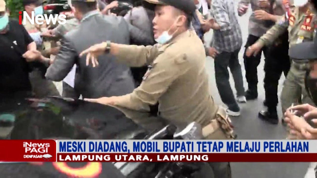 Mobil Bupati Lampung Utara Dihadang Massa - iNews Pagi 16/06