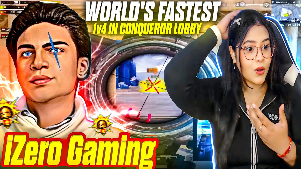 FASTEST REFLEX PLAYER OF PUBG MOBILE @iZERO GAMING HAS AMAZING CLOSE RANGE | REACTION