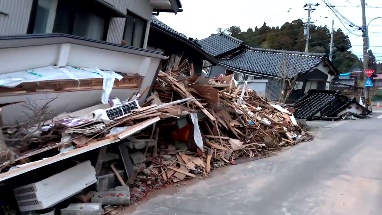 【令和６年能登半島地震】珠洲市飯田町　2月24日記録　＃飯田町＃珠洲市#シーサイド ＃ラポルトすず＃さいはてのキャバレー