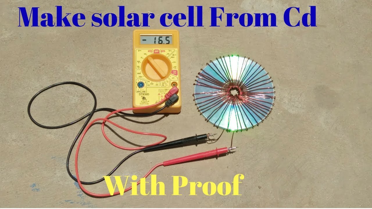 how to make solar cell from cd flat real free energy with proof