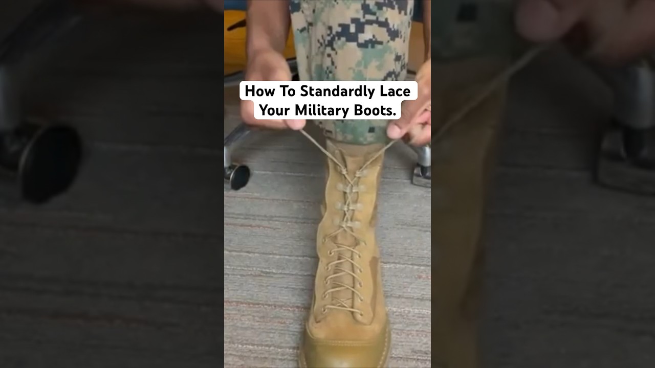 4 Different Ways To Lace Your Military Boots! | &ldquo;Normal Lace&rdquo;