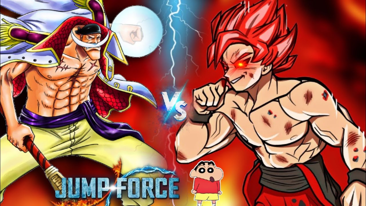 GOKU TERROR vs ONE PIECE WHITEBEARD with SHINCHAN and CHOP | JUMP FORCE MUGEN