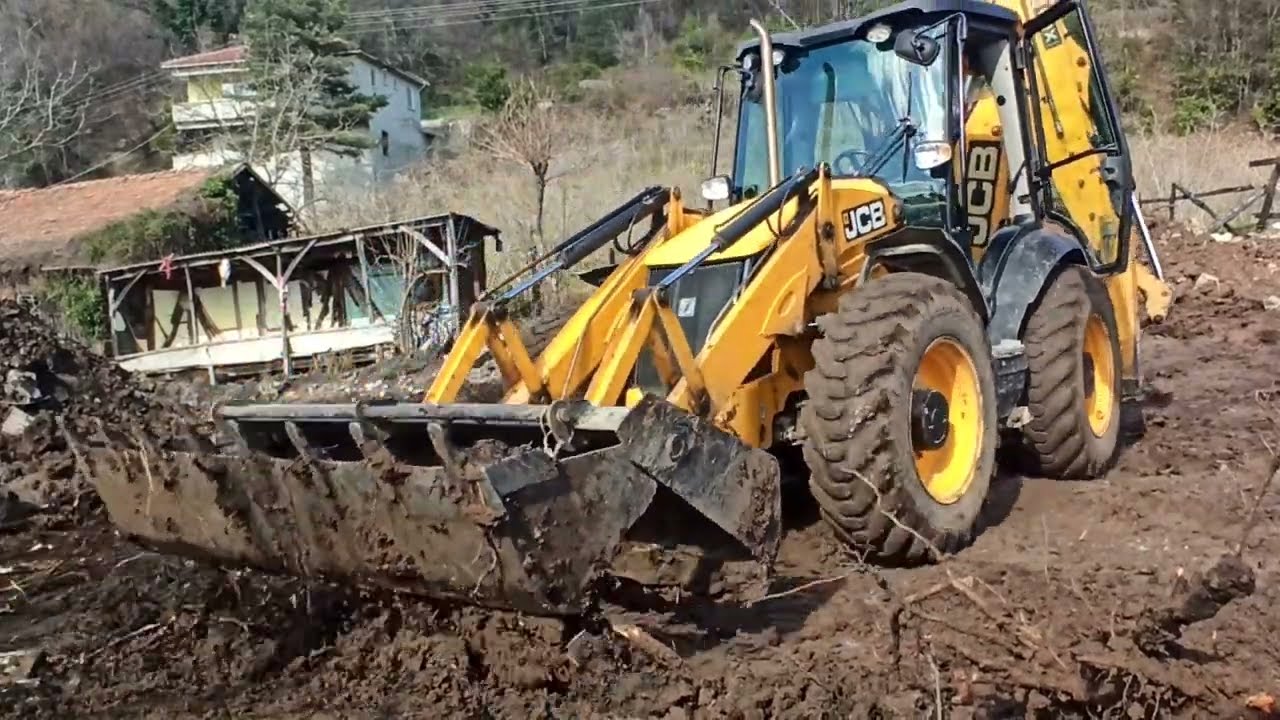 Jcb 4cx | Tesviye | Temel açma çalışması | Jcb 4cx Backhoe Loader | Leveling|Foundation opening work