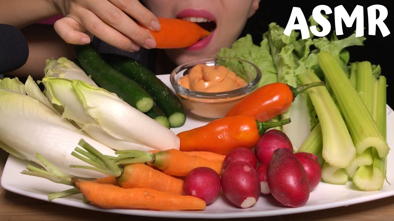 ASMR Veggie Platter Eating Sound (part 2) 야채 먹방 리얼 사운드
