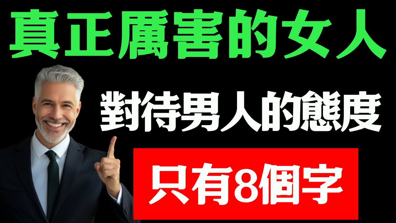 真正厲害的女人，對待男人的態度只有8個字，這才是頂級智慧！
