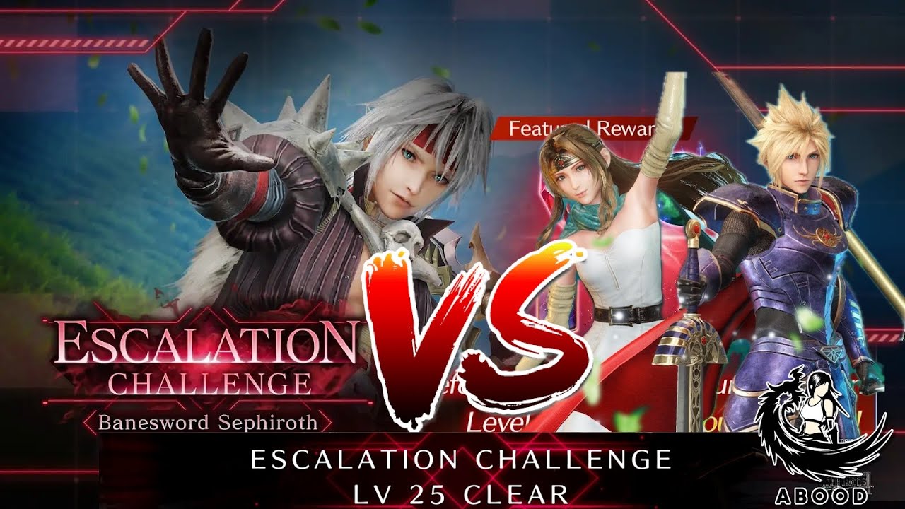 FF7EC Escalation Banesword Sephiroth LV25:  Cloud Dragon Quest Team