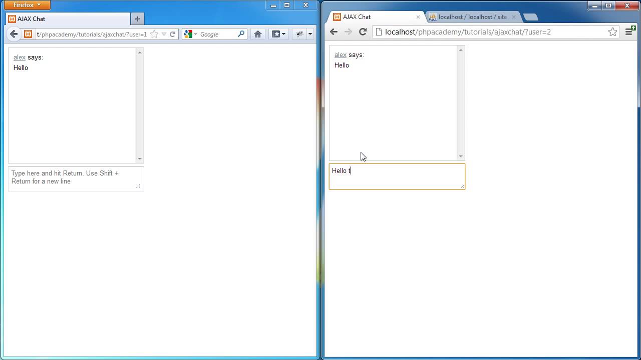 PHP Tutorials  PHP AJAX Chat Application Part 1 9