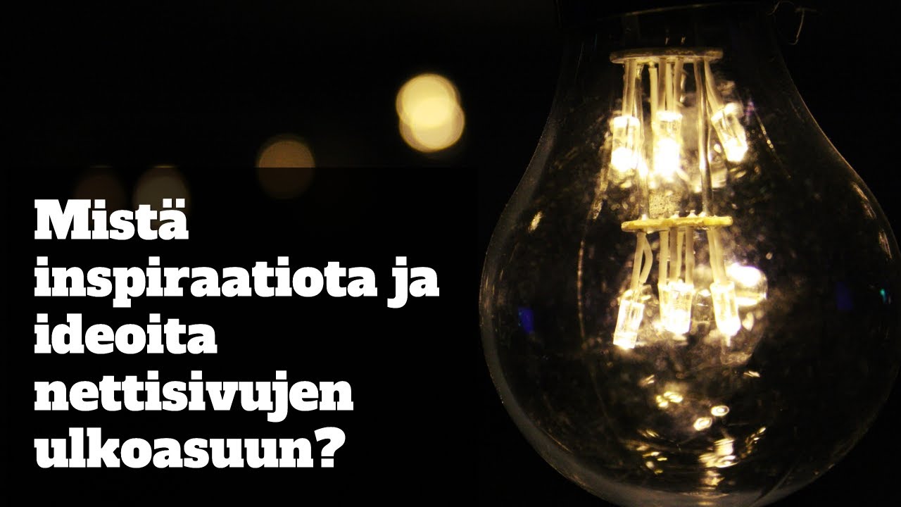 Mistä inspiraatio ideoita sivulle?