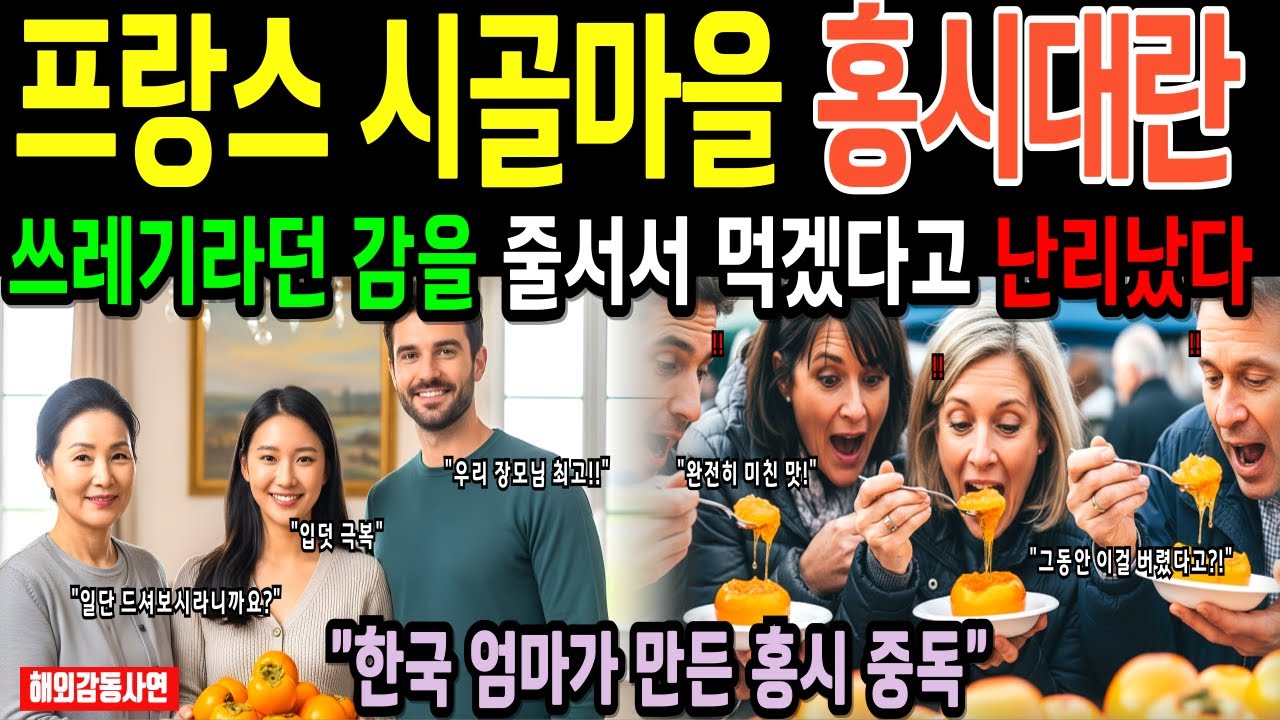 프랑스가 수백년 버리던 감, 한국 엄마가 홍시로 살려내 대박! 한국의 달콤한 맛에 한국의 꿀이냐며 프랑스 발칵 뒤집어졌다 [해외감동사연] 