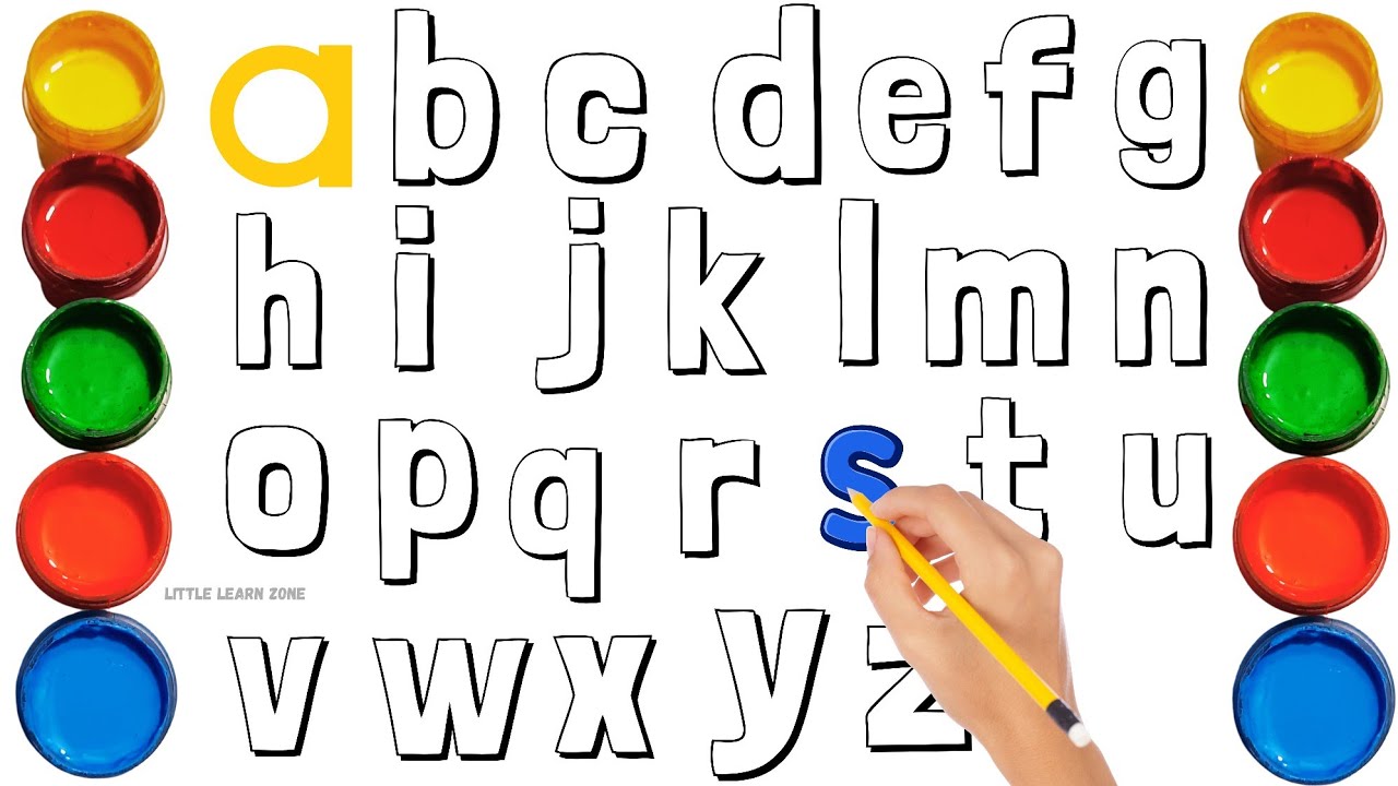 Alphabet, ABCD, abc color, Learn A to Z names along abc  with kids & toodlers 