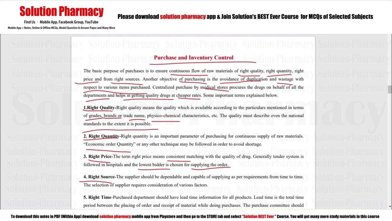 Pharmacy Practice (27) Drug Store Management & Inventory Control (Part 02) = Purchase & Inventory