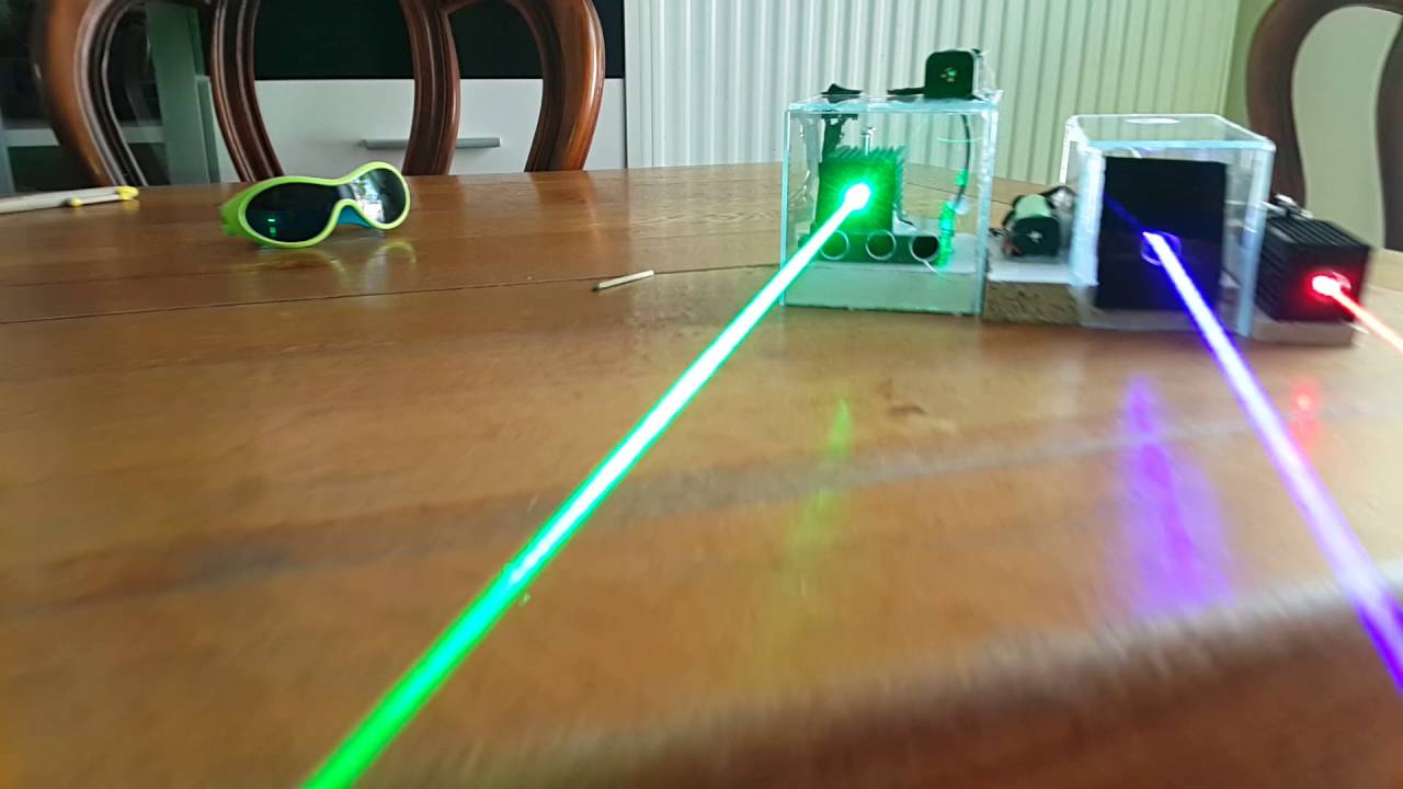 The Most Powerfull Single mode Laser 515nm 100mw _ 450nm 300mw and 638nm 180mw from DTR laser shop