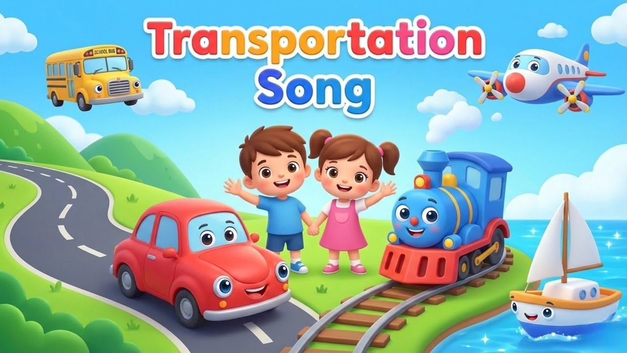 Transportation Song for Kids | Vehicles Song | Learn Transport Sounds | Nursery Rhymes