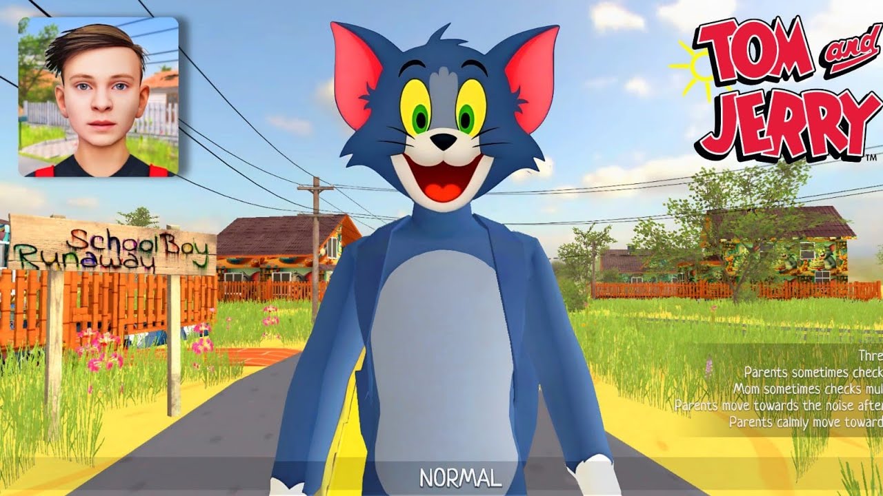 Schoolboy Runaway Tom and Jerry | Andrew is Tom and Galya is Jerry