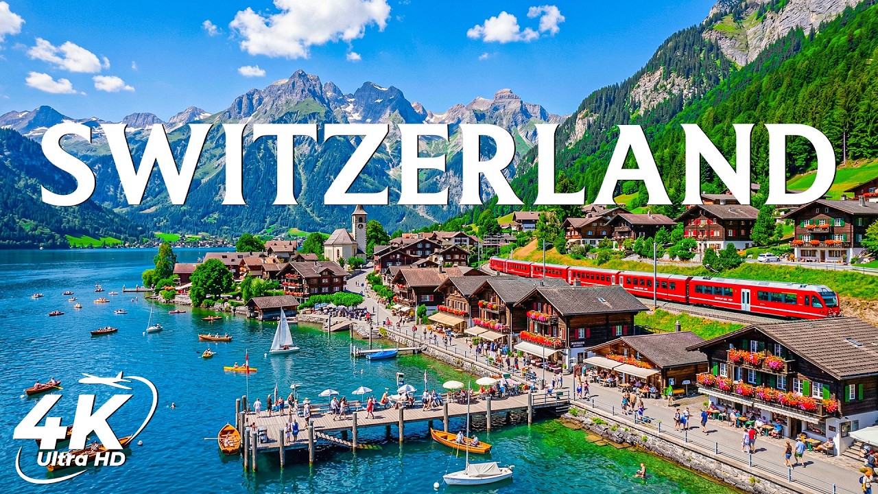 Switzerland Scenic 4K 🇨🇭 | Alpine Mountains, Lakes & Fairytale Landscapes