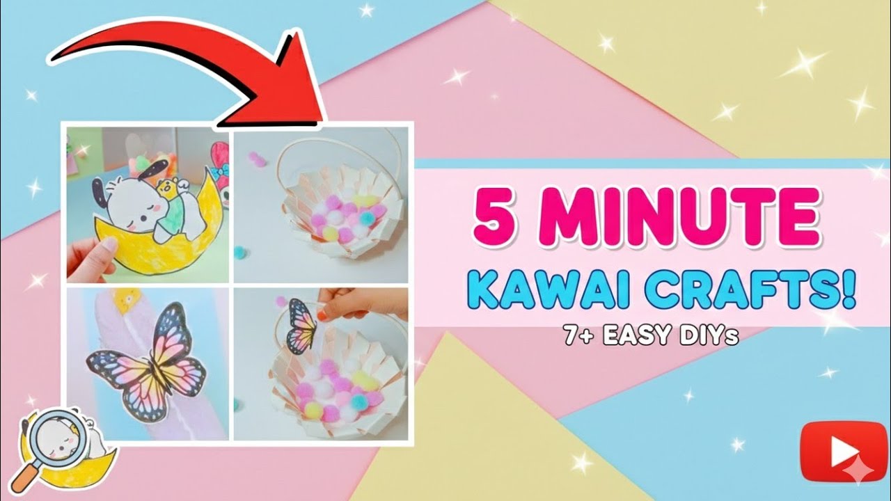 Super Cute & Easy Paper Crafts in 5 Minutes! 🦋✨transform your room with these cute paper crafts! 🌈