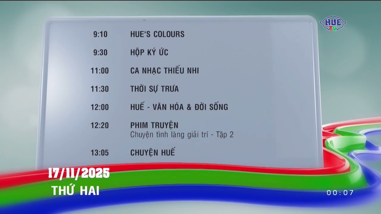 B&aacute;o v&agrave; PTTH Huế - HueTV - GTCT ng&agrave;y mai l&uacute;c 00h06 (17/11/2025) (tắt s&oacute;ng - gh&eacute;p nhạc 2016)