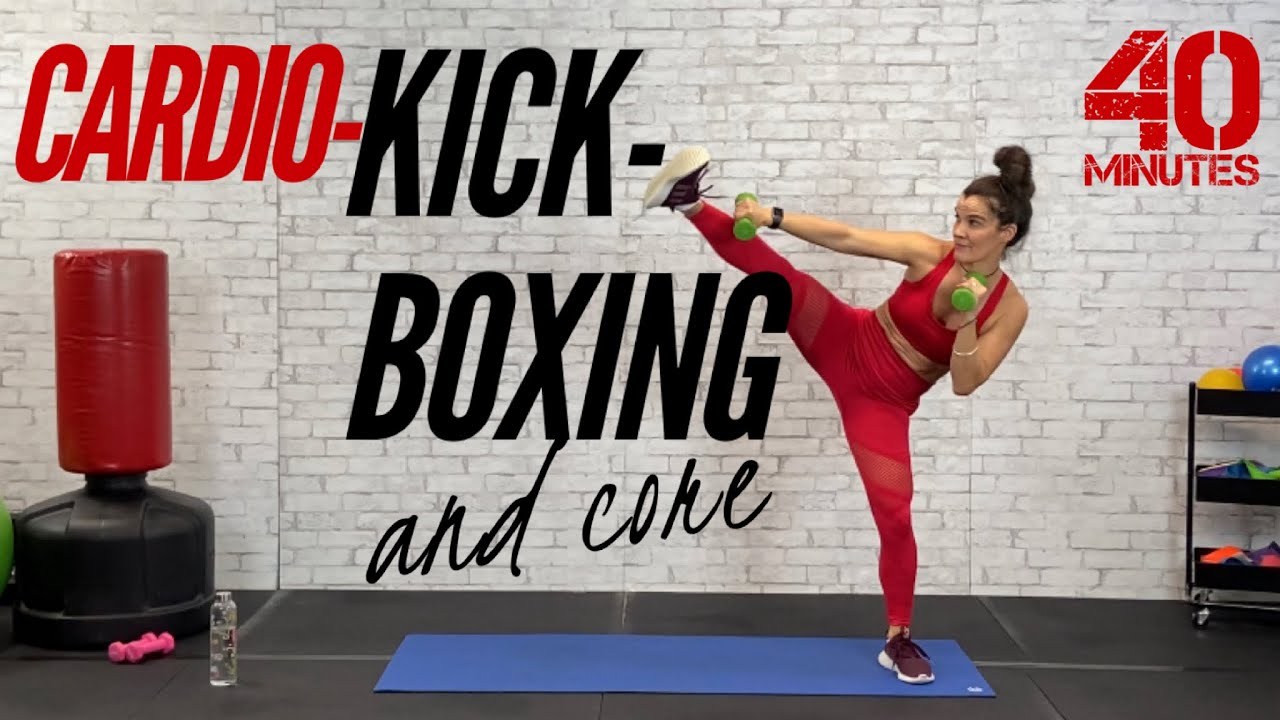 40 minute Cardio KICKBOXING / fast, FUN / NO JUMPING