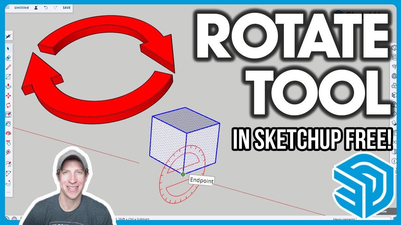 Полное руководство по инструменту ПОВОРОТ в SketchUp бесплатно!