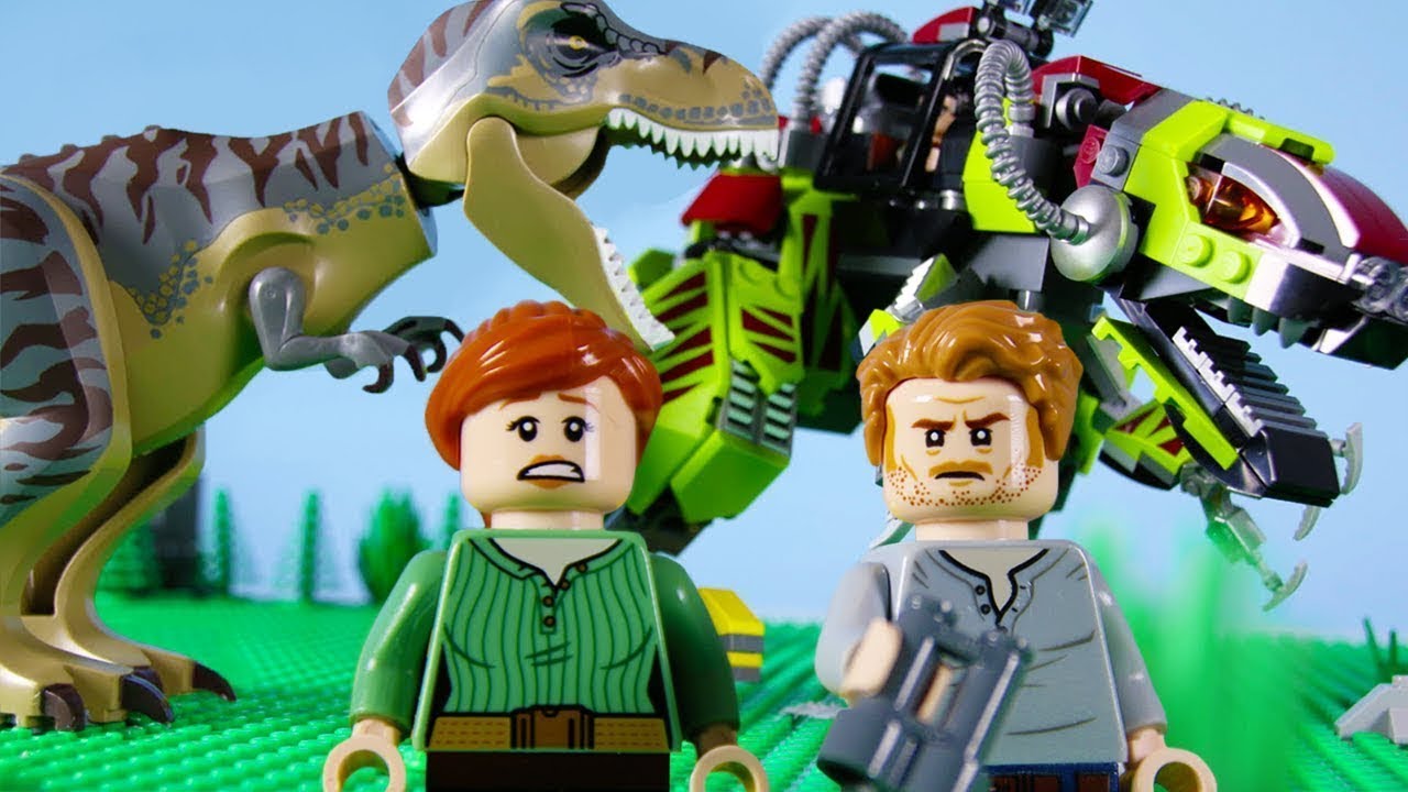 LEGO Jurassic World STOP MOTION LEGO Jurassic World: T-Rex vs Dino Mech | LEGO | Billy Bricks