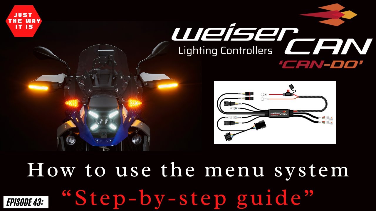 Руководство по настройке меню контроллера освещения WeiserCAN для BMW R1300GS + GSA (европейская,...
