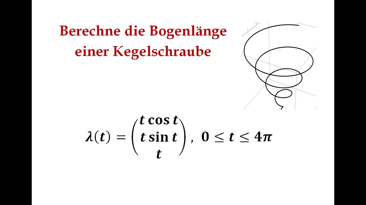 Die Bogenlänge einer Kegelschraube