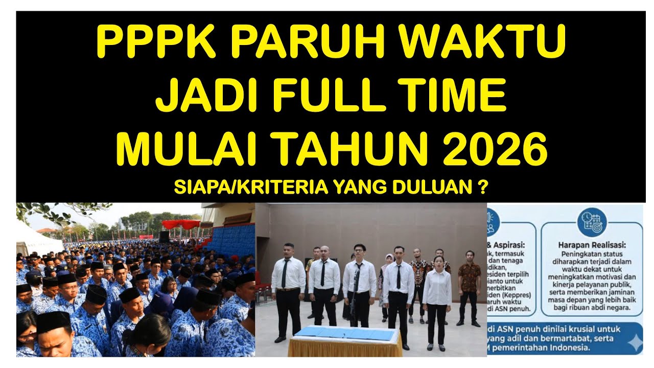 PENGANGKATAN PPPK PARUH WAKTU MENJADI FULL TIME MULAI TAHUN INI, SUDAH ADA INSTANSIYANG USULKAN.