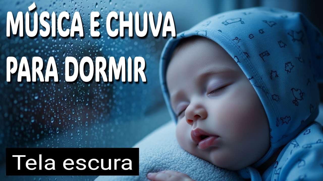 ✨ 432 Hz - Frequência pra Bebê Dormir Rápido e Profundo - Som de Chuva e Tela Escura pra Dormir  🌜