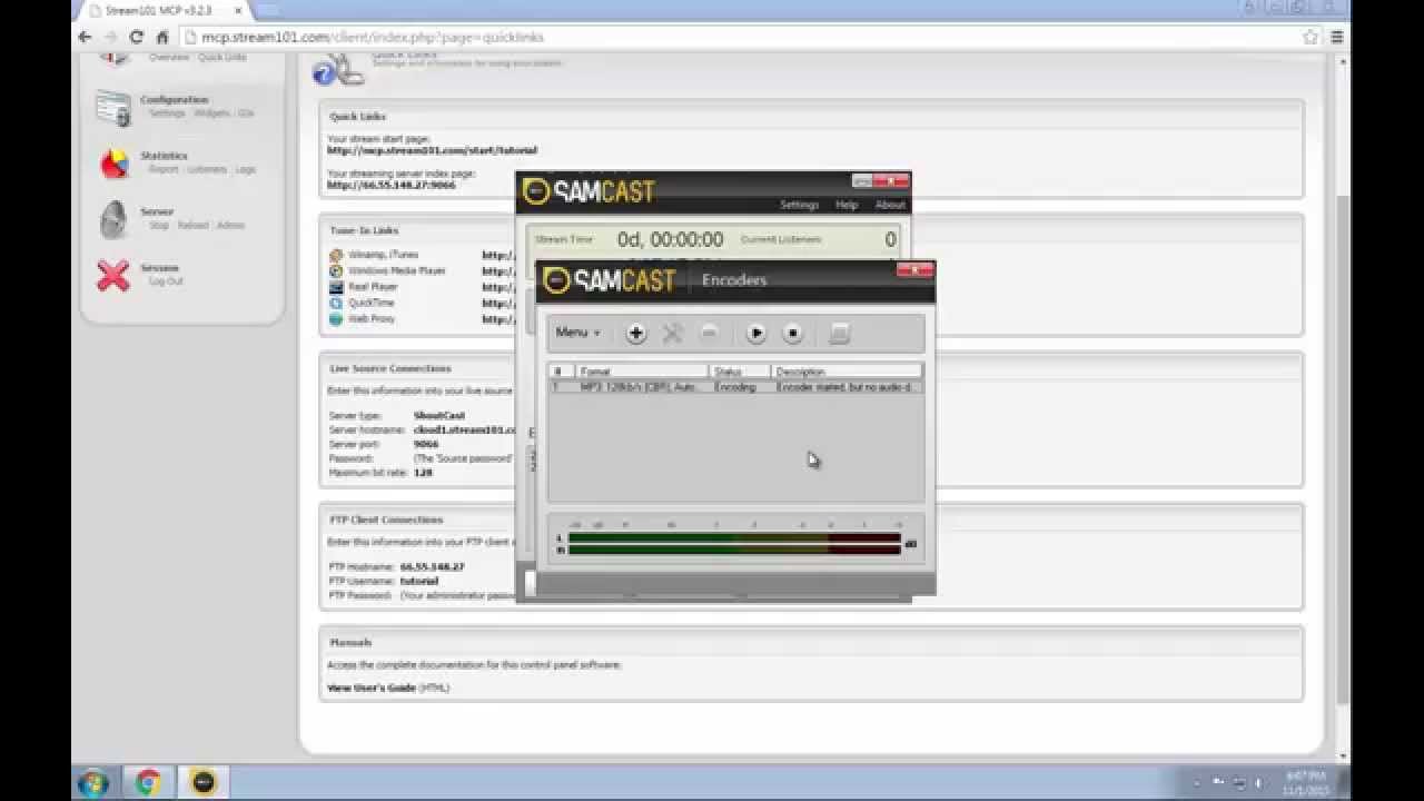 Setting up SAMCast with SHOUTcast Hosting