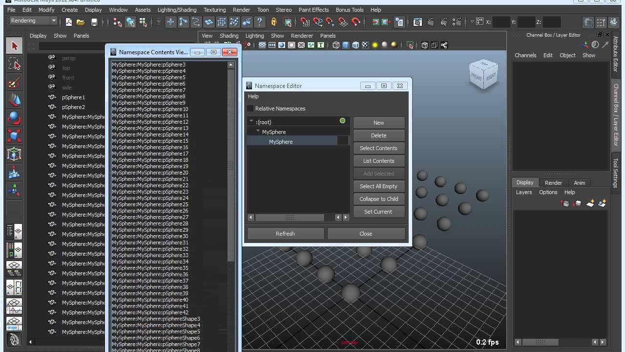 Maya Namespace and Prefix tips and tricks