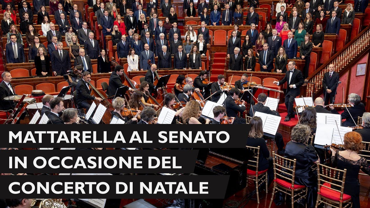 Mattarella al Senato della Repubblica in occasione del concerto di Natale