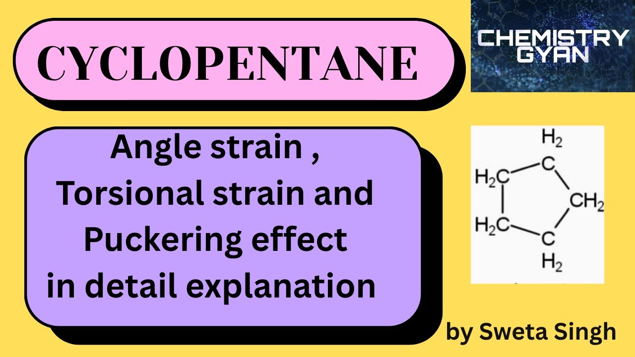Cyclopentane Is Not Flat! 😲 Angle strain and Torsional strain Explained