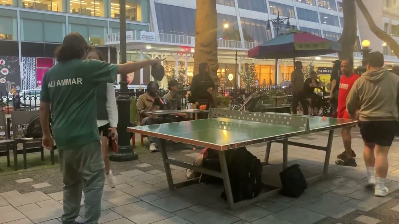 Nate & Chase vs Ali & Namu Bryant park ping pong tournament 9/10/25