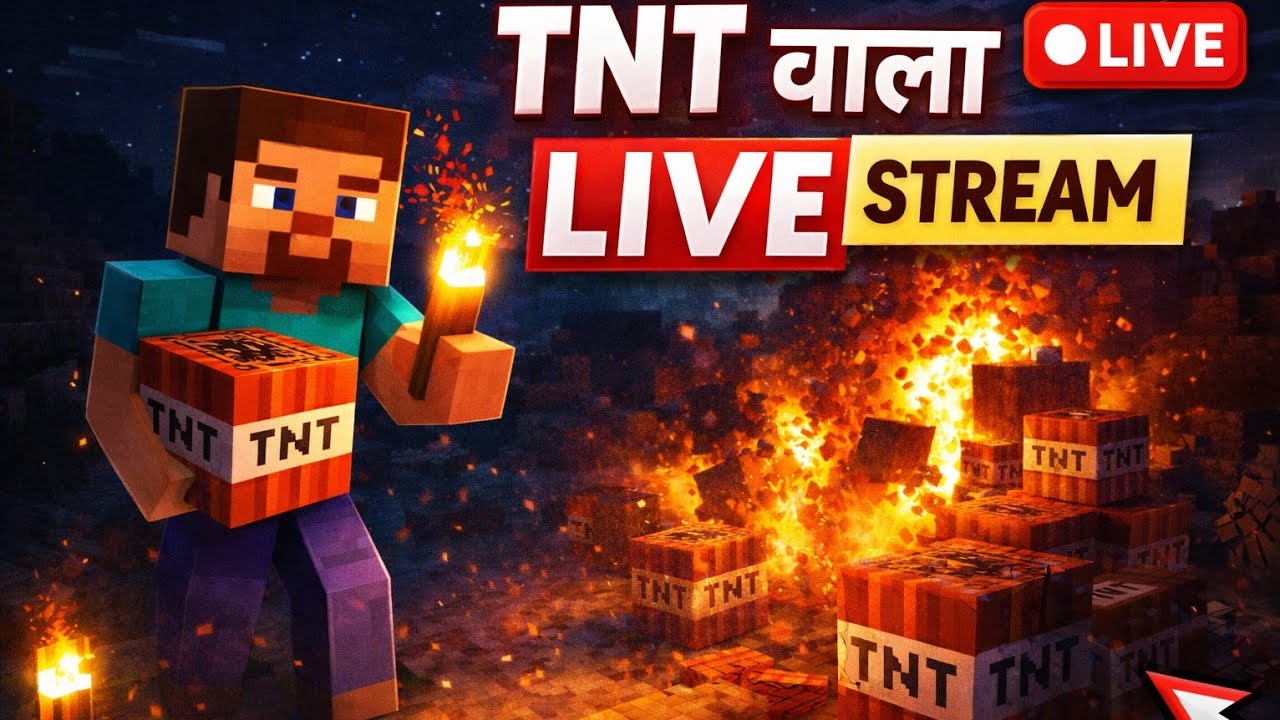 Minecraft TNT Blast LIVE 🔥 | 1000 TNT Explosion Challenge 💥 | Infinix GT 30 Pro Gameplay