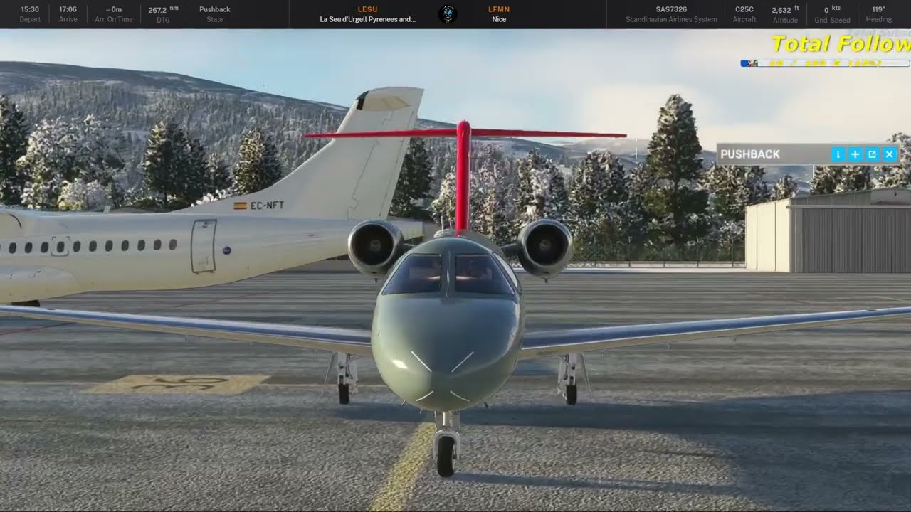 MSFS 2020 | CESSNA CJ4 BUSINESS JET | Andorra 🇪🇸 LESU - Nice 🇫🇷 LFMN | MISSION: URGENT FERRY FLIGHT