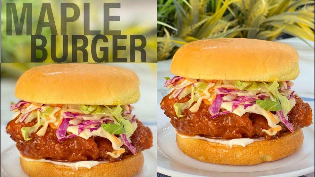 ميبل تشكن برجر ~ MAPLE BURGER 🍔🍗 الذ من برجر المطاعم بكثير 🔥✨ ١٥ ثانية