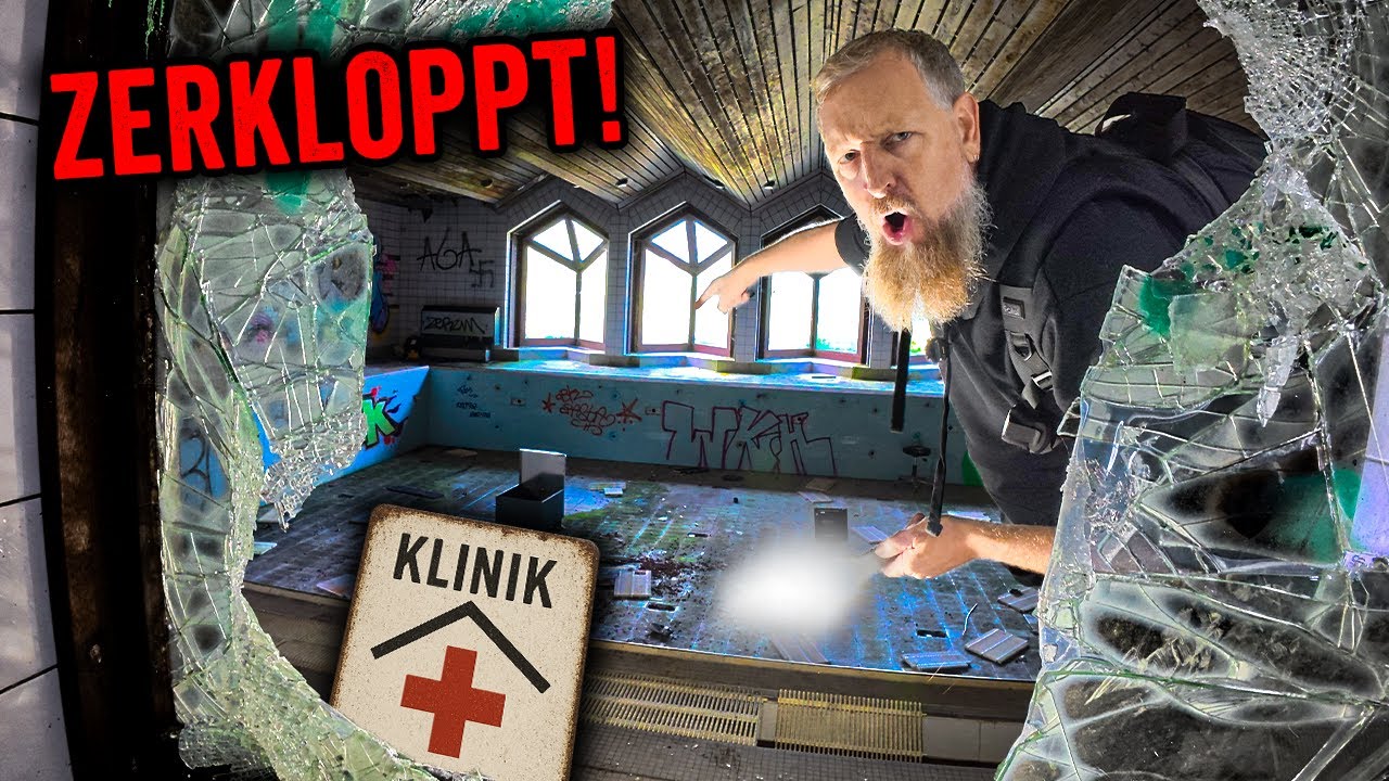 Riesige verlassene Klinik &ndash; alles ZERKLOPPT! 😱 Sarg & Schie&szlig;stand entdeckt