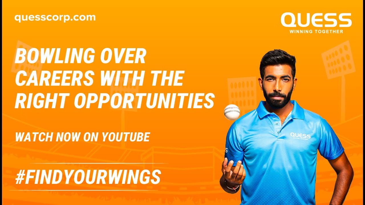 Fastest hiring company | One Hire every 60 Secs | Staffing Company | Jasprit Bumrah | Quess Corp