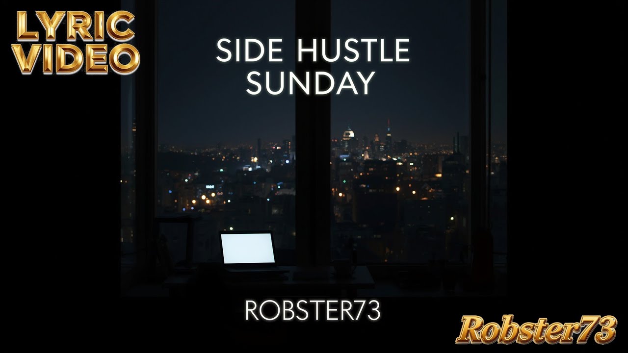 Robster73 - Lyric Video - Side Hustle Sunday (Chill Deep House Visualizer)