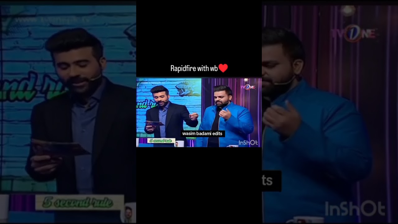 Rapid fire with wasim badami ♥️