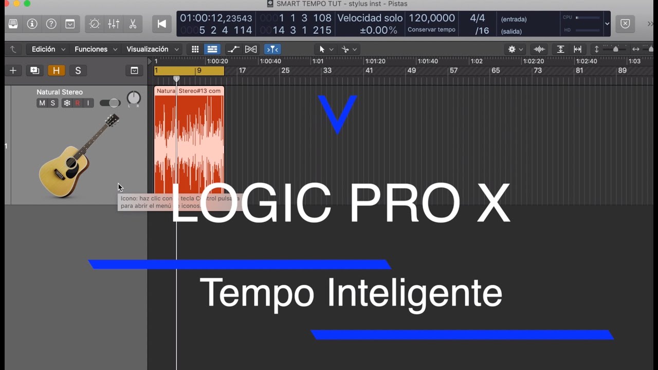 LOGIC PRO X - Tiempo Inteligente , Flex , controlar BPM audio en 5 minutos