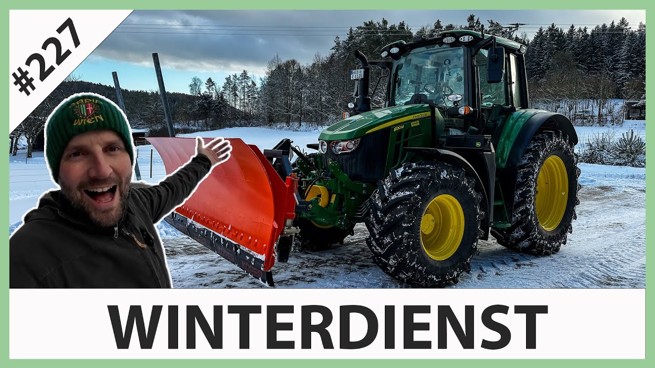 Auf gehts zum Winterdienst mit dem John Deere 6120M