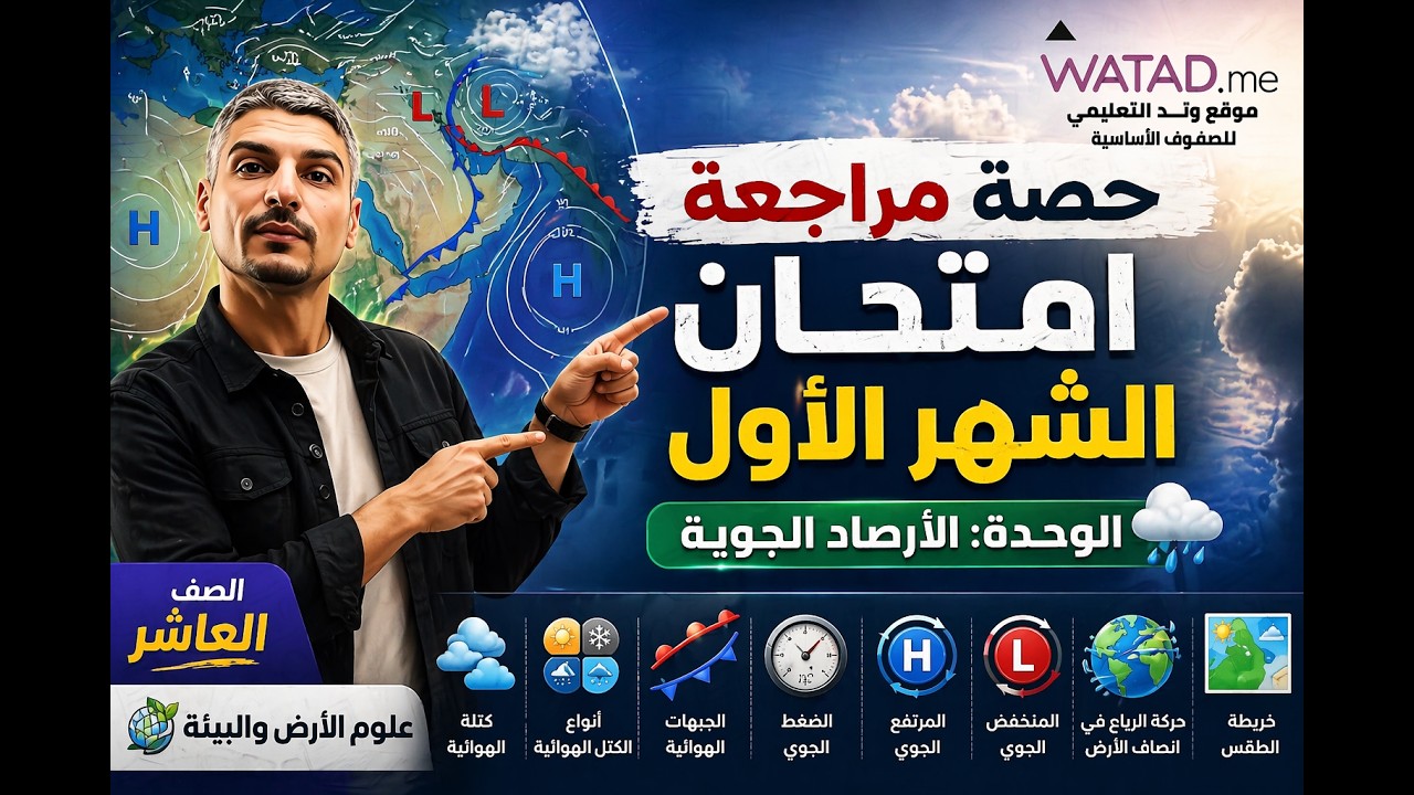 الصف العاشر - امتحان الشهر الأول - علوم الأرض والبيئة: الأرصاد الجوية