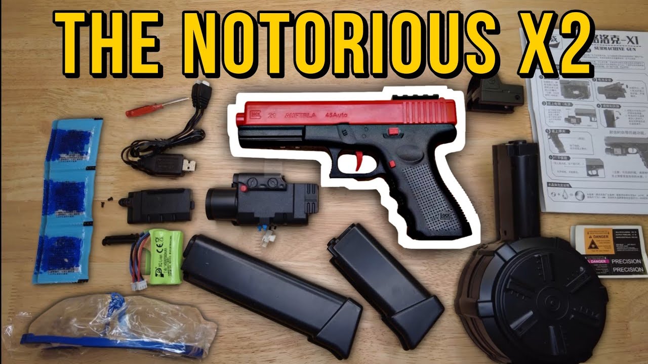 Что в коробке?! Распаковка и обзор X2 GLOCK GEL BLASTER